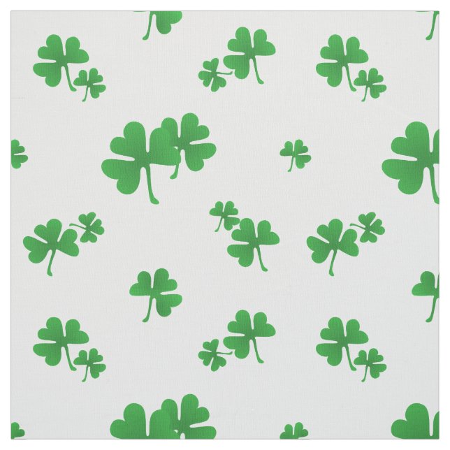 Cute Irish Shamrock Mönster Tyg (Provkarta)