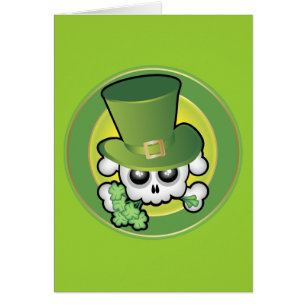 Cute Irish Skull Hälsningskort