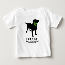 Cute Irish St. Patrick Day Svart lab Lucky Hund Tee