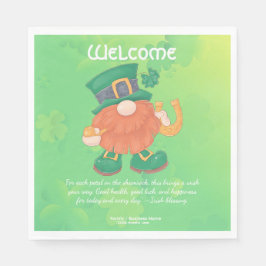 Cute Irish St. Patrick's Day Gnome Pappersservett