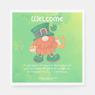 Cute Irish St. Patrick's Day Gnome Pappersservett