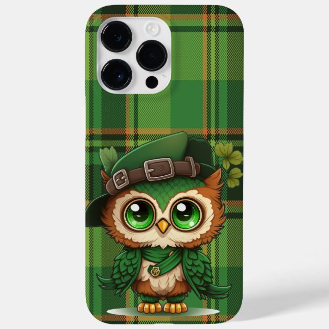CUTE IRISH UGGLA MED GRÖNT PLAID MÖNSTER (Baksida)