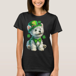 Cute Irishthemed Väster Highland white skräcktee T Shirt