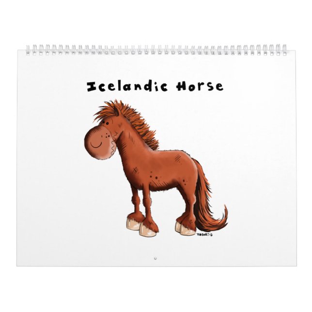 Cute Islands Horse - Horses - Tecknad - Gift Kalender (Omslag)