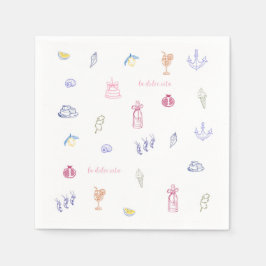  Cute Italian Minimalist Birthday Pappersservett