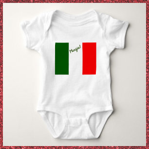 Cute Italiana Flagga Red Grönt and White T Shirt