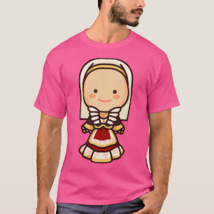 Cute Italiana Sardinien Woman med traditionell klä T Shirt