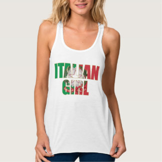 Cute Italiano Girl Linne Med Racerback