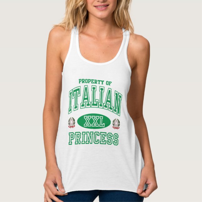 Cute Italienska prinsessan Linne Med Racerback (Framsida)