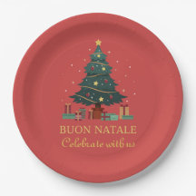 Cute Italy Buon Natale Anpassningsbar Träd