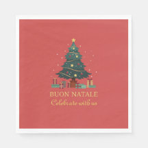 Cute Italy Buon Natale Anpassningsbar Träd