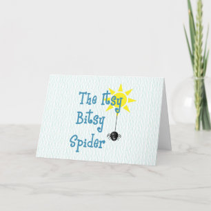 Cute Itsy Bitsy Spider Birthday Card Kort