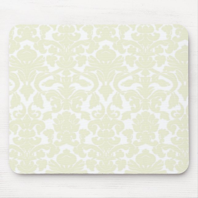 Cute Ivory Damask Pattern Musmatta (Framsidan)