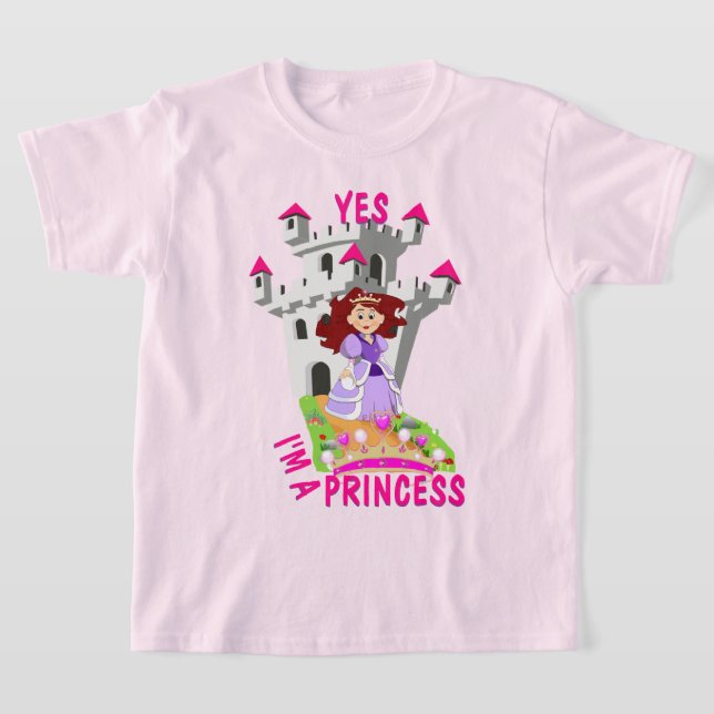 Cute Ja, jag är prinsessa T Shirt (Laydown)