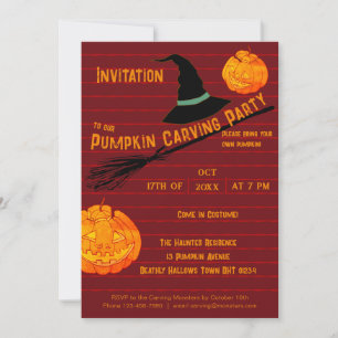 Cute Jack-o'-Lantern & Costume Party Inbjudningar