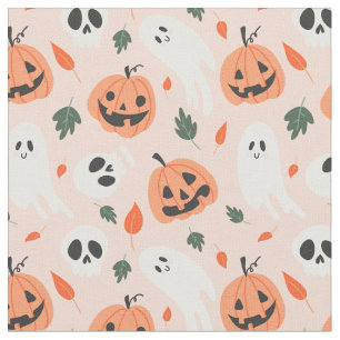 Cute Jack-O-Lantern & Ghost Mönster Tyg