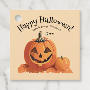 Cute Jack-o-Lantern Halloween Gåvor Etiketter