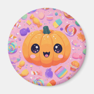 Cute Jack-o-Lantern med kandy-magnet Magnet