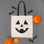 Cute Jack o lantern Pumpkin Ansikte Halloween Tygkasse<br><div class="desc">Fira Halloween i stil med den söta pumpen ansikte i totepåsen. Jack o lantern-designen i roligt har en lycklig-toothy flin!</div>