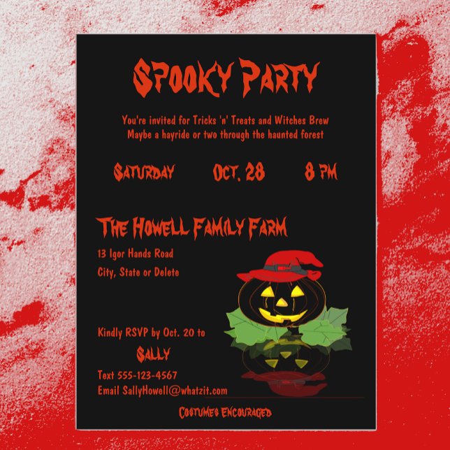 Cute Jack O'Lantern Costume Halloween fest Vykort (Skapare uppladdad)