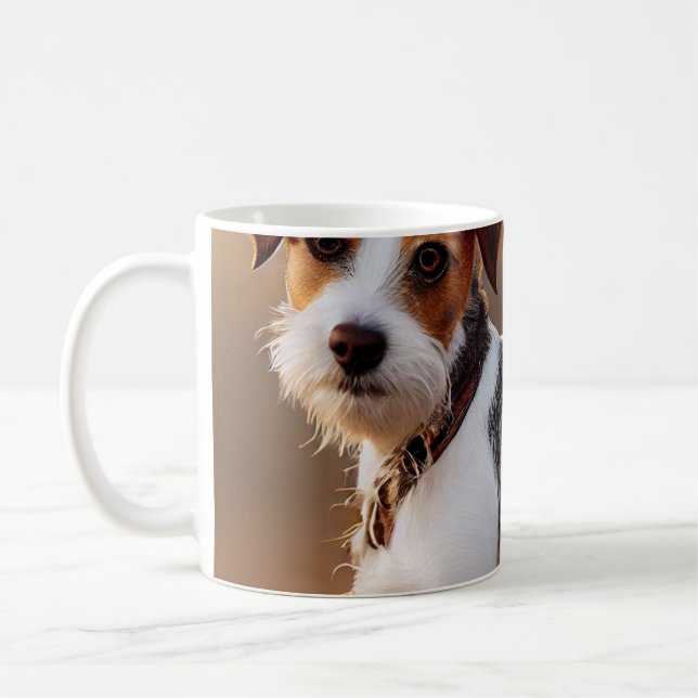 Cute Jack Russel Terrier-Hund-fotografi Kaffemugg (Vänster)