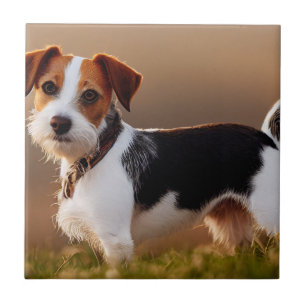 Cute Jack Russel Terrier-Hund-fotografi Kakelplatta