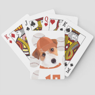 Cute Jack Russell Hund Baseball Jersey och Bollar Casinokort
