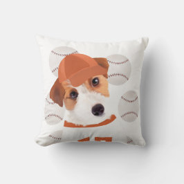 Cute Jack Russell Hund Baseball Jersey och Bollar Kudde