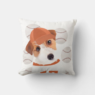 Cute Jack Russell Hund Baseball Jersey och Bollar Kudde