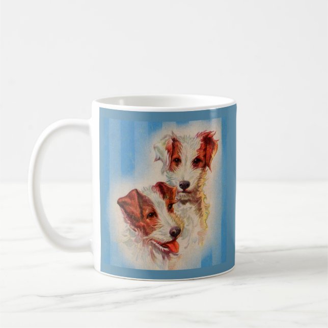 CUTE Jack Russell skräckers Kaffemugg (Vänster)