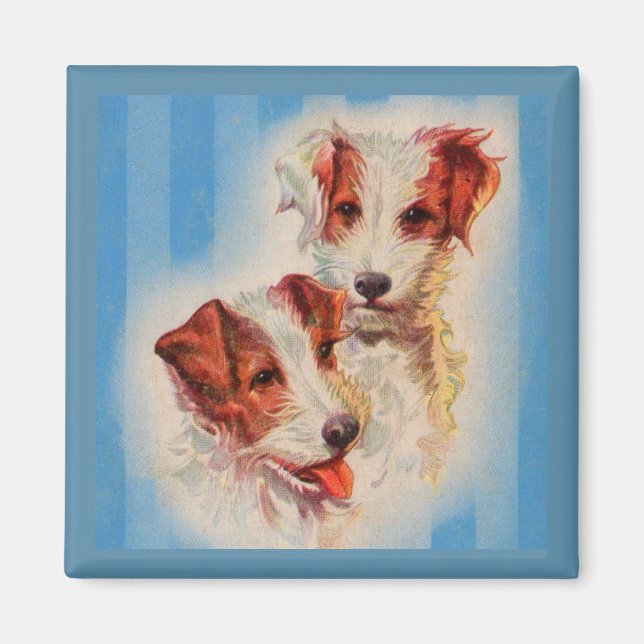 CUTE Jack Russell skräckillustration Magnet (Framsidan)
