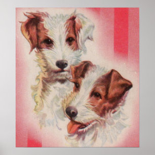 CUTE Jack Russell skräckillustration Poster