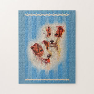 CUTE Jack Russell skräckillustration Pussel
