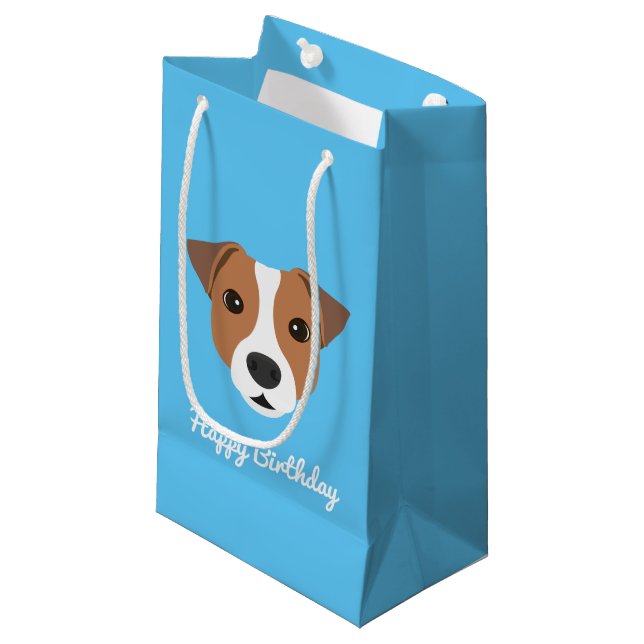 Cute Jack Russell Small Gift Bag (Framsidan Vinklad)