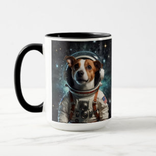 Cute Jack Russell Terrier Astronaut Mugg