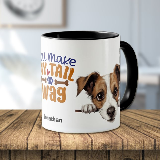 Cute Jack Russell Terrier, du gör mitt Svan Wag Mugg (Skapare uppladdad)