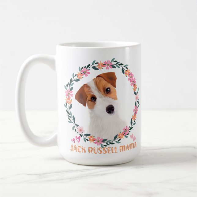 Cute Jack Russell Terrier - Jack Russell Mamma Kaffemugg (Vänster)