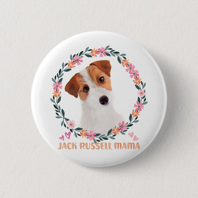 Cute Jack Russell Terrier - Jack Russell Mamma Knapp (Framsida)
