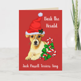 Cute Jack Russell Terrier-jul Helgkort