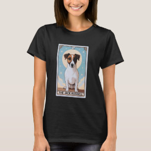 Cute Jack Russell Terrier Tarot Card Måne Manar Wo T Shirt