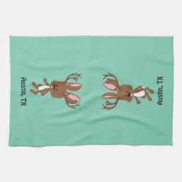 Cute Jackalope - Austin, Texas Kökshandduk