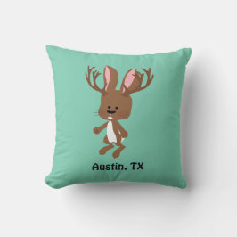 Cute Jackalope - Austin, Texas Kudde