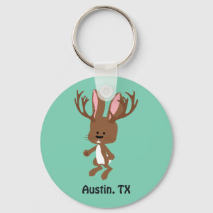 Cute Jackalope - Austin, Texas Nyckelring