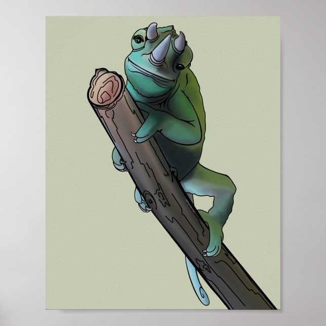 Cute Jackson's Chameleon Poster (Framsidan)
