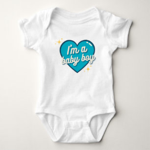 Cute jag är en Pojke-överraskning Gender Baby Body T Shirt