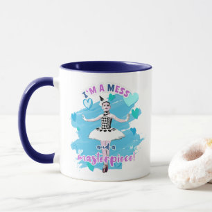 Cute jag är ett och mästerverk Ballerina Mugg