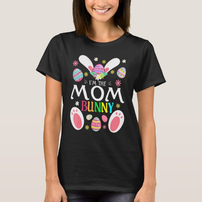 Cute jag är Mamma Bunny Matching Family Påsk-delen T Shirt (Framsida)
