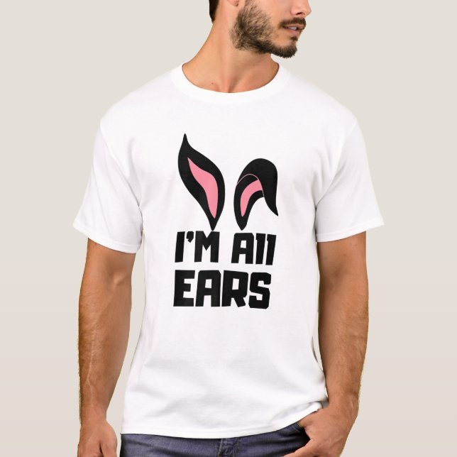 Cute jag är Öron Bunny-Påskägget Bunny | M T Shirt (Framsida)