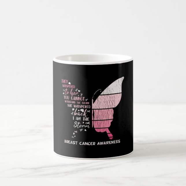 Cute jag är Storm Breast Cancer Warrior Survivor Kaffemugg (Center)