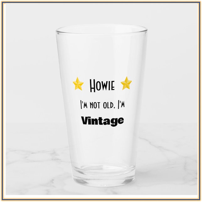 Cute jag är Vintage med Guld Stars Glaskopp (Skapare uppladdad)